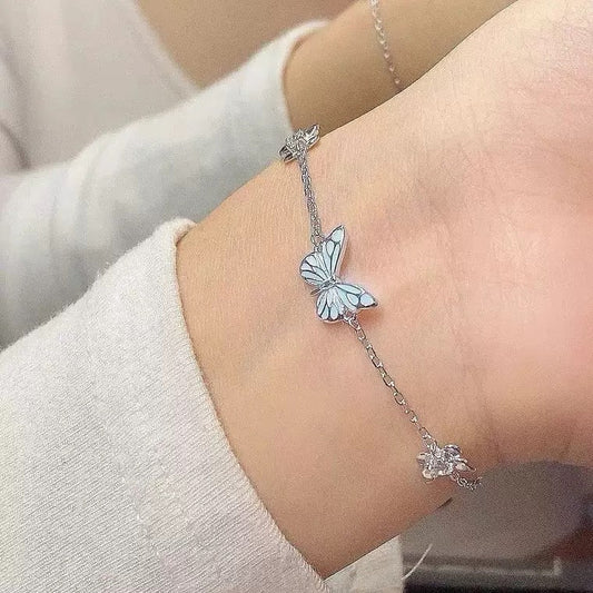 Pulsera Mariposa Azul Luminosa
