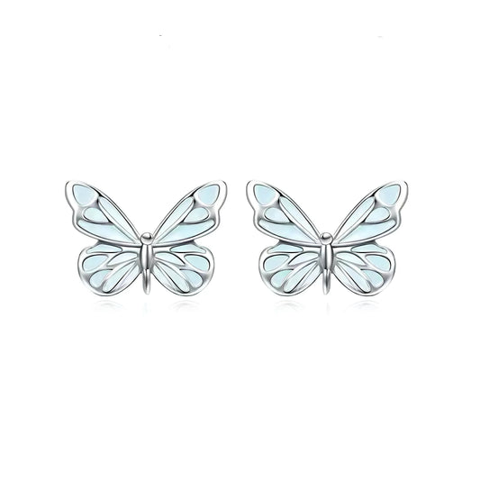 Pendientes Mariposa Azul Luminosa