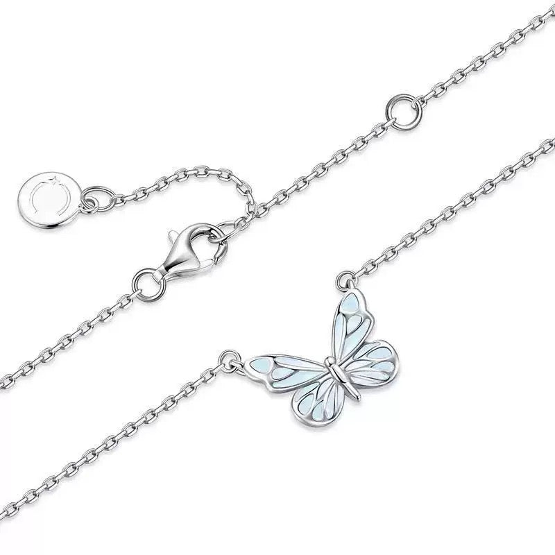 Collar Mariposa Azul Luminosa