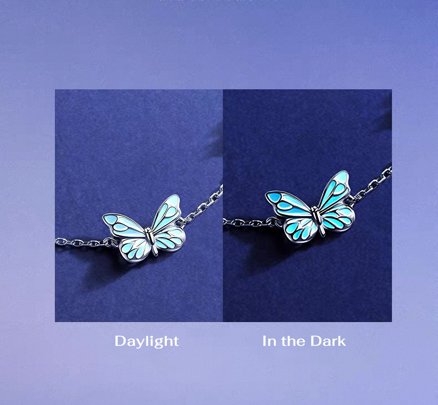 Pulsera Mariposa Azul Luminosa