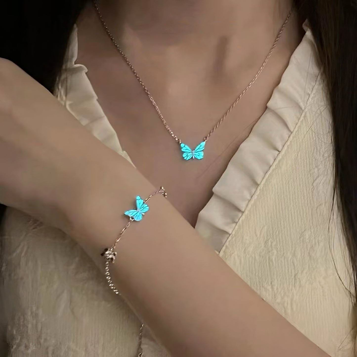 Set 4 en 1 Mariposa Azul Luminosa