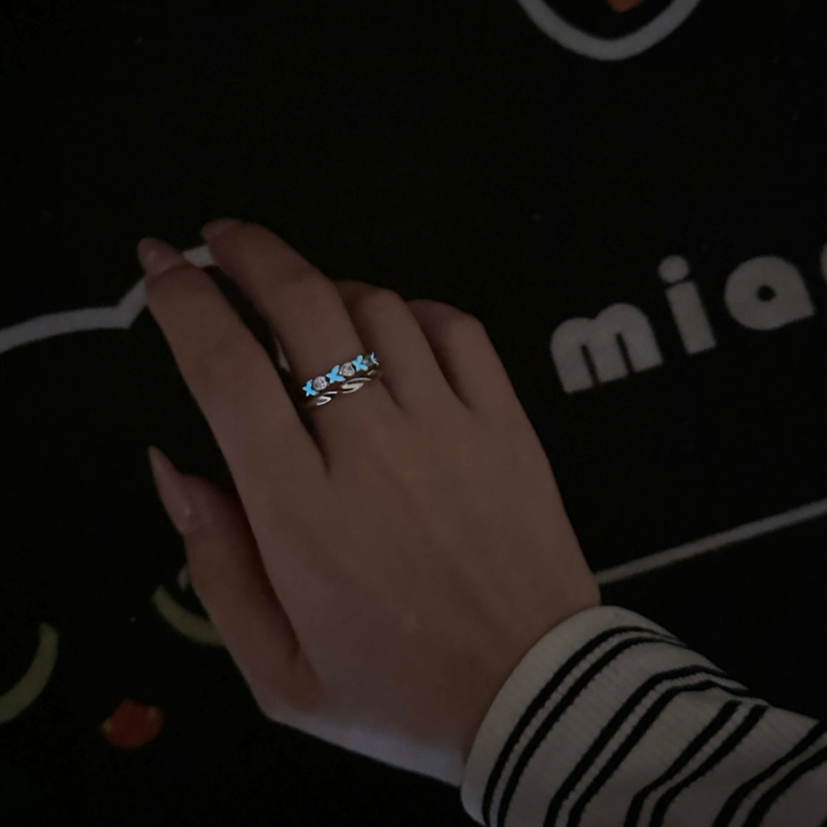 Anillo Mariposa Jardín de Ensueño Luminosa