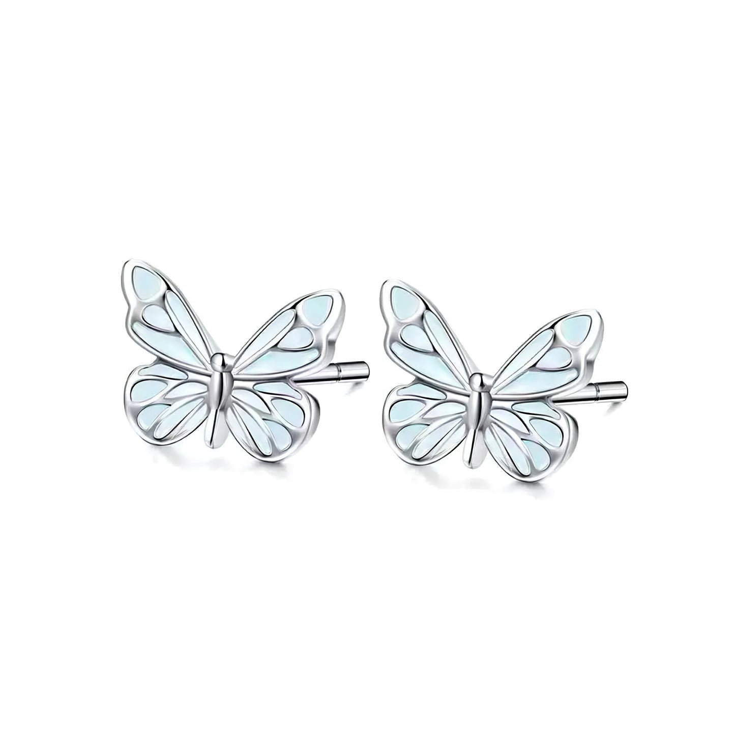 Pendientes Mariposa Azul Luminosa