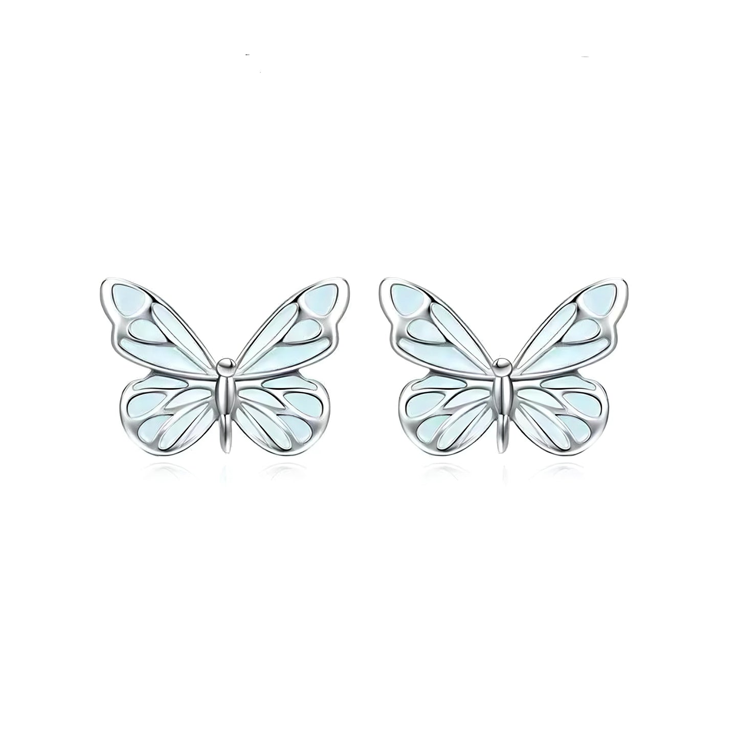 Pendientes Mariposa Azul Luminosa
