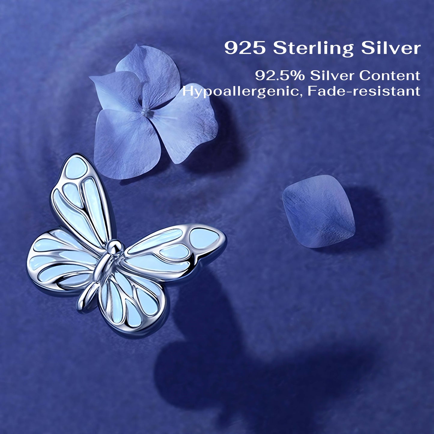 Pendientes Mariposa Azul Luminosa