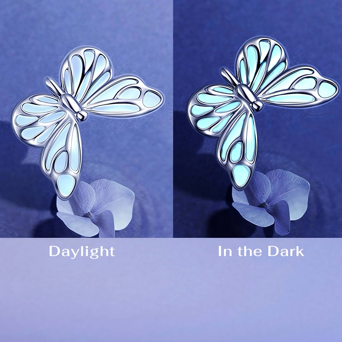 Pendientes Mariposa Azul Luminosa