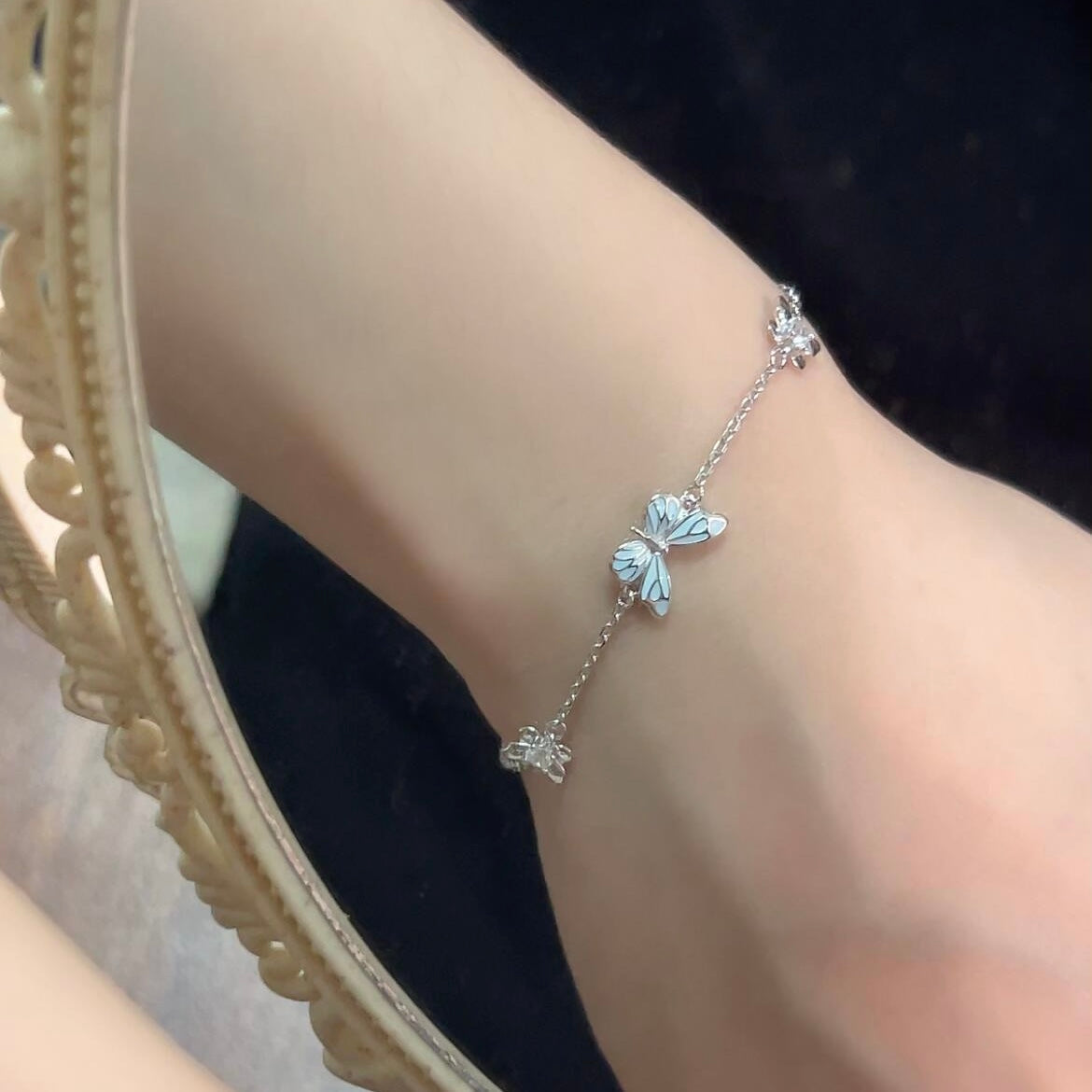 Pulsera Mariposa Azul Luminosa