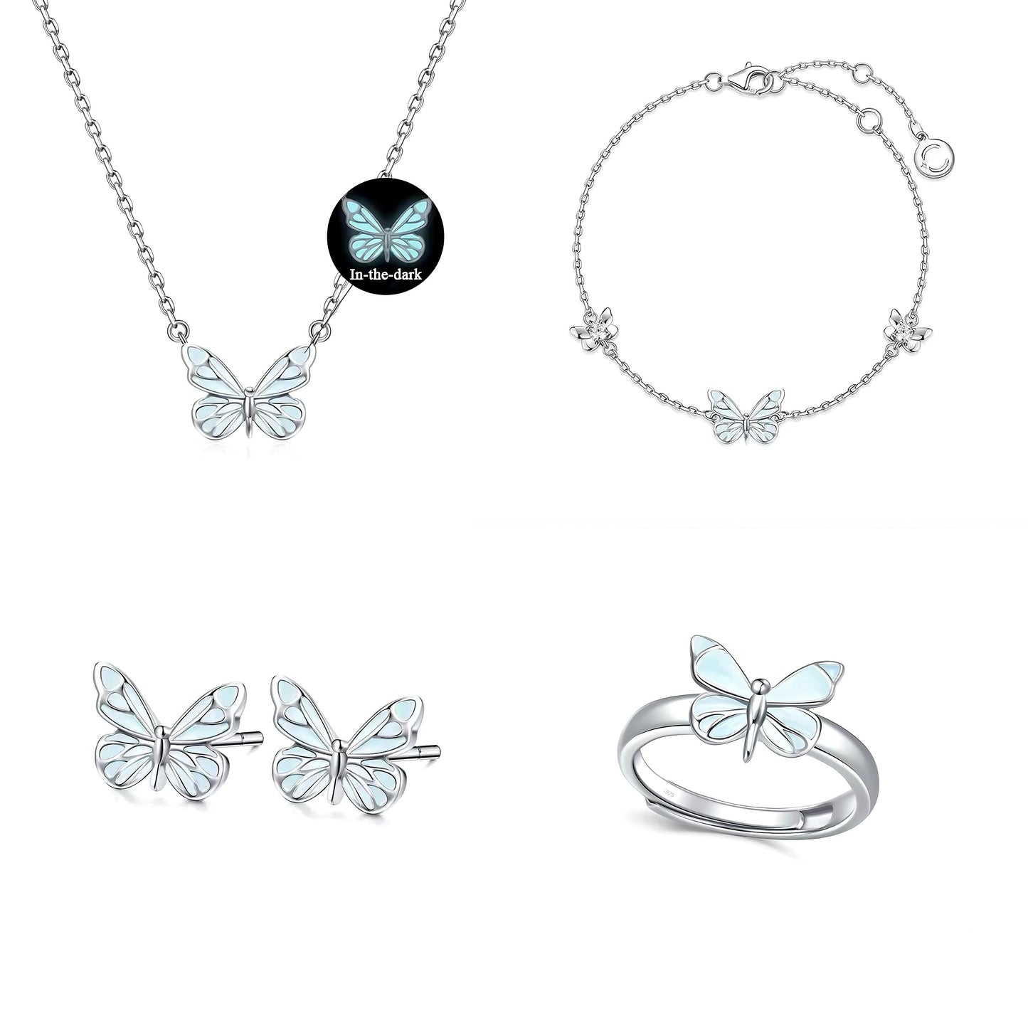 Set 4 en 1 Mariposa Azul Luminosa