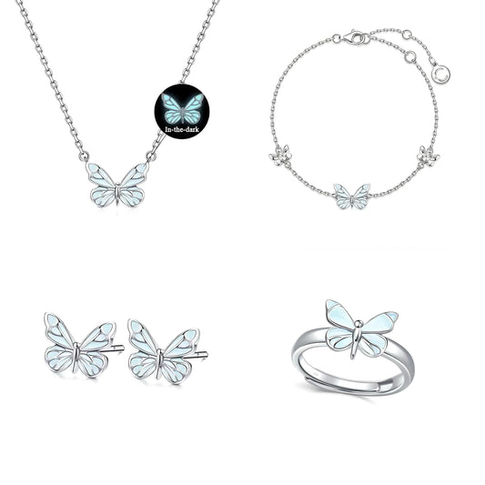 Set 4 en 1 Mariposa Azul Luminosa